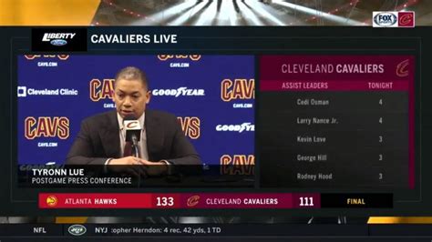 Video Tyronn Lue Visibly Irritated After Cavs 3rd Straight Loss To Open Season Cavaliers Nation