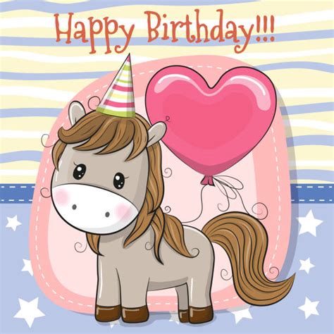 Happy Birthday Horse Illustrations Royalty Free Vector Graphics And Clip