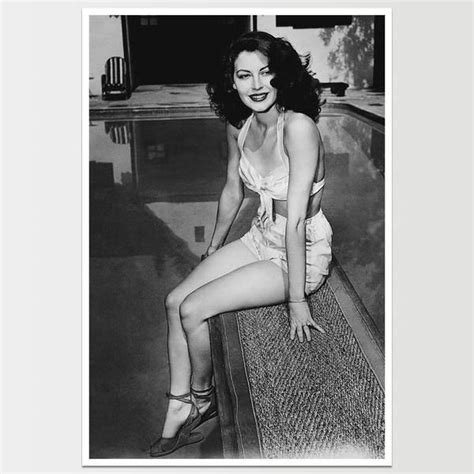 Ava Gardner In Swimsuit 1950s Print Remastered Bettie Page Ava Gardner Sexy Poses
