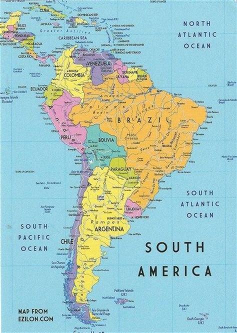Capitals South America Map Armes