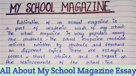 Best Poems For School Magazine In English