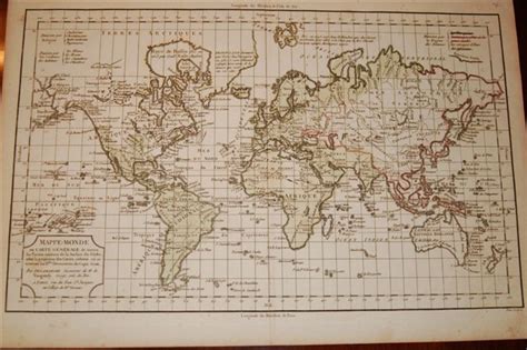 Antique 18th Century World Map Cartographic Associates