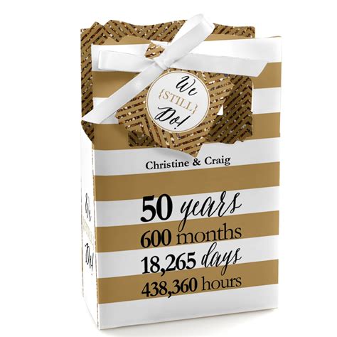 Party Favor Ideas For 50th Wedding Anniversary
