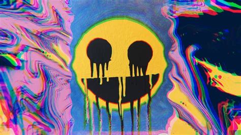 How To Paint A Dripping Smiley Face Acrylic For Beginners Trippy