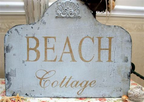Beach Cottage Sign Shabby Chic Chippy Distressed By Signsbydiane 55