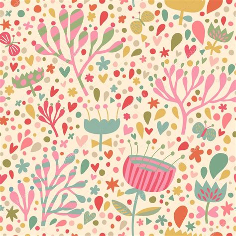 Bright Floral Seamless Pattern Seamless Pattern Can Be