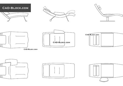 Chaise Lounge Autocad Block Flagler Productions