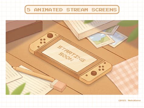 5 Animated Cozy Stream Screens For Twitch Aesthetic Study Etsy Uk