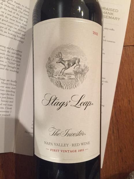 2018 stags leap winery the investor red blend. 2013 Stags' Leap Winery The Investor, USA, California ...