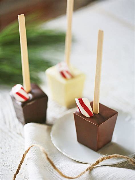 Hot Chocolate Peppermint On A Stick With Images Christmas Food