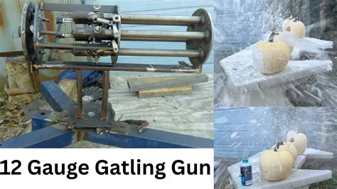 12 Gauge Gatling Gun Homemade Youtube
