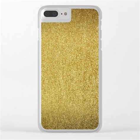 Buy Gold Glitter Clear Iphone Case By Newburydesigns Worldwide