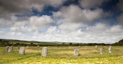 The Merry Maidens Stone Circle Cornwall England