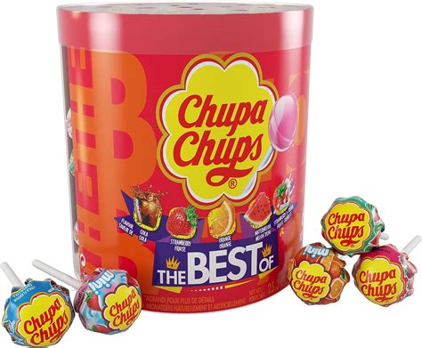 chupa chups best of drum 60ct assorted fruit flavoured lollipops amazon ca grocery