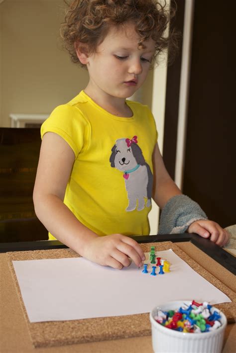 Getting Creative With Push Pins Activities For Children Clay And