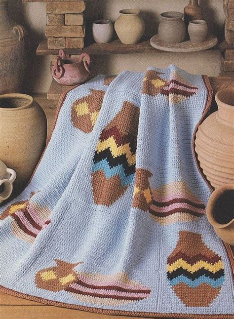 Navajo Pottery Afghan Crochet Pattern