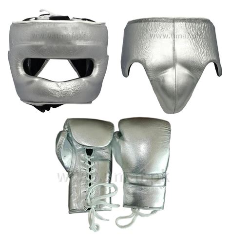 Custom Made Silver W1nn1ng Boxing Gloves Head Gear Groin Etsy