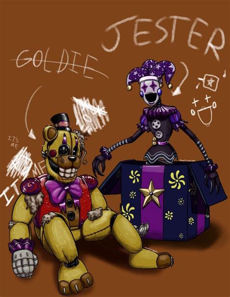 Carnival Au Goldie And Jester Fivenightsatfreddys Anime Fnaf