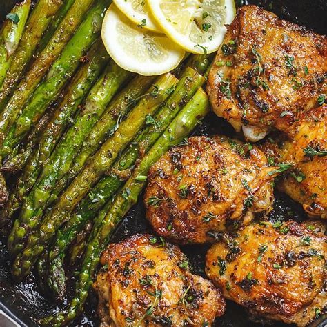 If desired, add 1 teaspoon cornstarch mixed in 1 teaspoon water to thicken mixture. Garlic Herb Butter Chicken Thighs Recipe With Asparagus ...