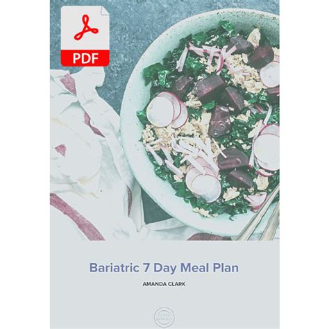 Bariatric 7 Day Meal Plan E Book Download Great Ideas In Nutrition