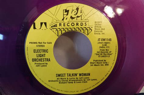 electric light orchestra sweet talkin woman jt xw1145 1978 elo promo purple ebay
