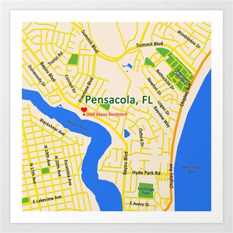 Printable Map Of Pensacola Florida Printable Maps