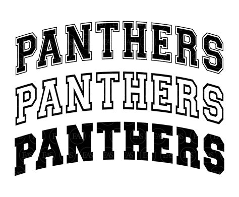 Panthers Svg Panthers Arched Varsity Font Go Panthers Svg Etsy Australia