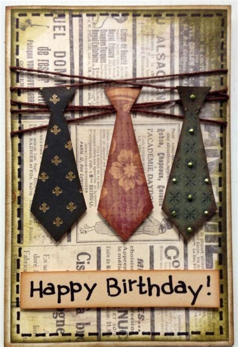 Birthday Card For Gentlemen Scrapbook By Trisha Simple