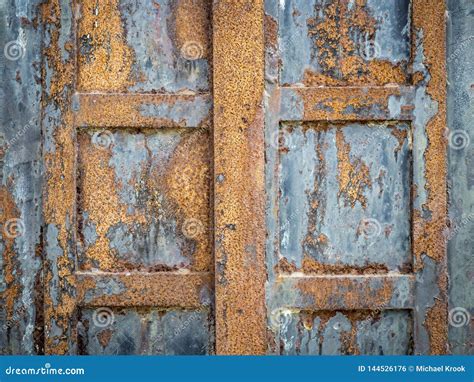 Rusty Steel Door Stock Photo Image Of Rust Door Oxidized 144526176