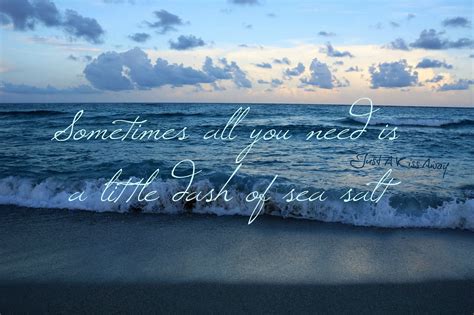 Sometimes All You Need Is A Little Dash Of Sea Salt Beach Quotes