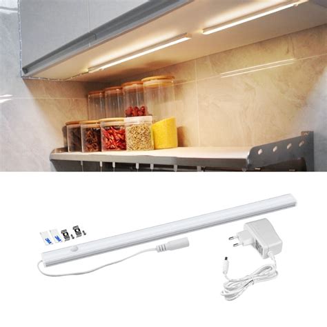 Eu 12v Pir Motion Sensor Led Cabinet Light Lamp Kitchen Bedroom Tube