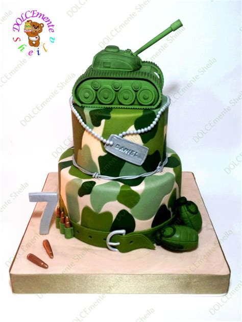My twin boys recently celebrated their 10th birthday, and they wanted to have a call of duty theme for their birthday party. Military cake by Sheila Laura Gallo | Cakes & Cake ...