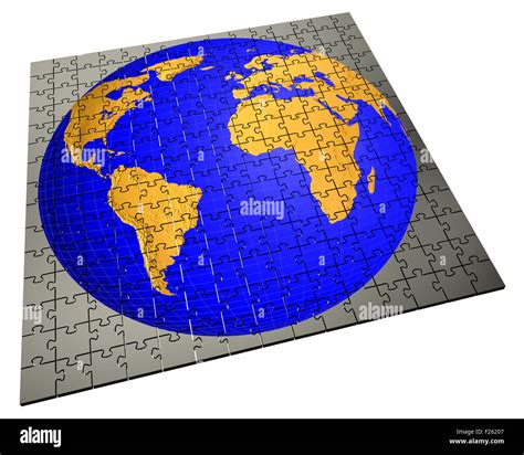 Global Strategy Jigsaw Puzzle Stock Photo Alamy