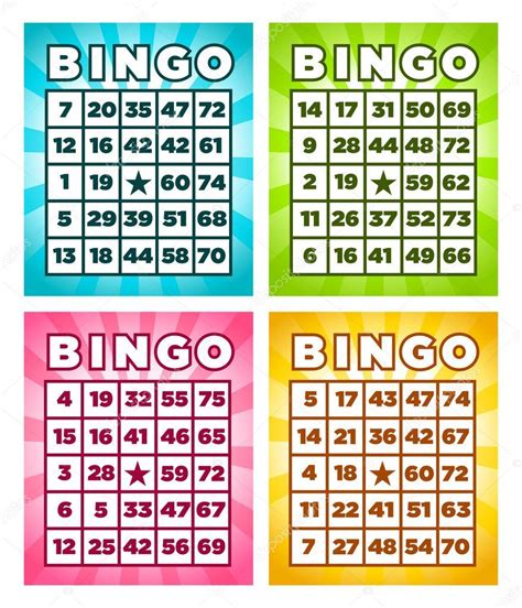Colorido Conjunto De Tarjetas Del Bingo Bingo Cards To Print Free