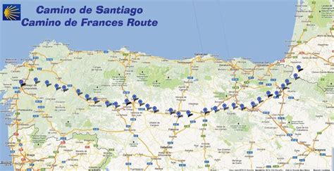 Map Of Camino Frances Camino De Santiago Santiago The Camino