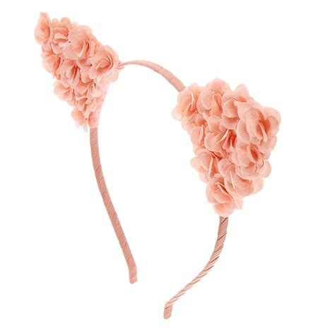 Blush Pink Flower Cat Ears Headband Icing Us