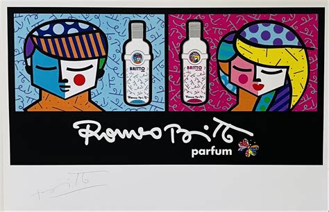 Romero Britto Perfum Hand Signed By Romero Britto Artreco