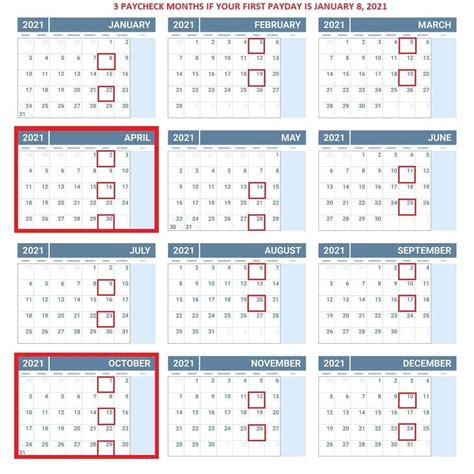 2021 Bi Weekly Payroll Calendar Calendar Template Printable