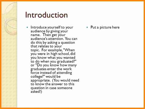 30 Self Introductory Speech Example Example Document Template