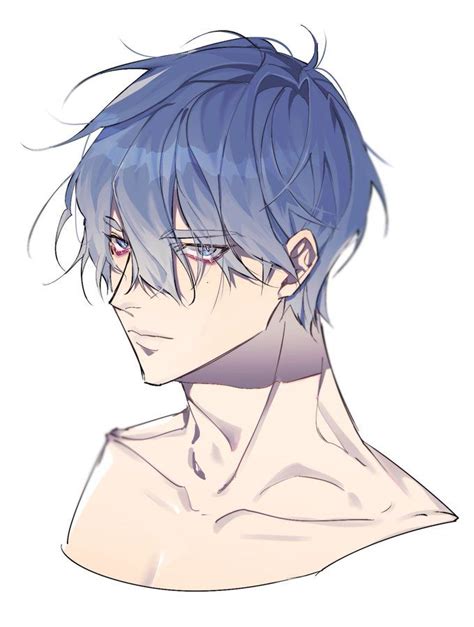 Aesthetic Anime Boy With Blue Hair Baka Wallpaper