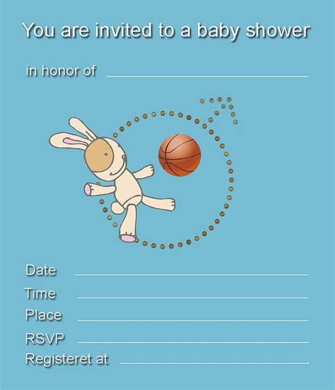 Free Printable Baby Boy Invitations