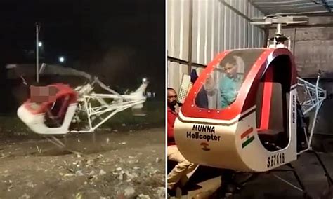 Shocking Moment Man 24 Is Killed By Flying Rotor Blade In Test Flight Of Homemade Helicopter