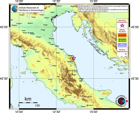Il terremoto di stanotte nelle Marche è stato avvertito anche a Roma