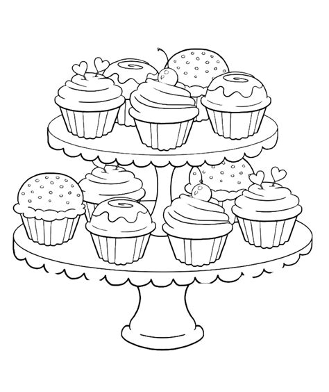Cupcake & Muffin: Ausmalbilder & Malvorlagen - 100% KOSTENLOS