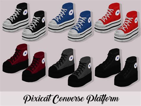 Sims 4 Ccs The Best Pixicat Converse Platform By Lumy Sims