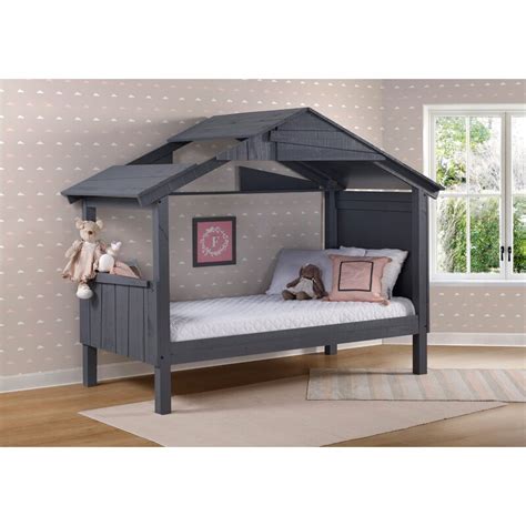 Have a look at this fascinating red and gray room from amy vermillion , along with another twin beds with rustic dresser between them. Zoomie Kids Schneck Shack Twin Loft Bed & Reviews | Wayfair
