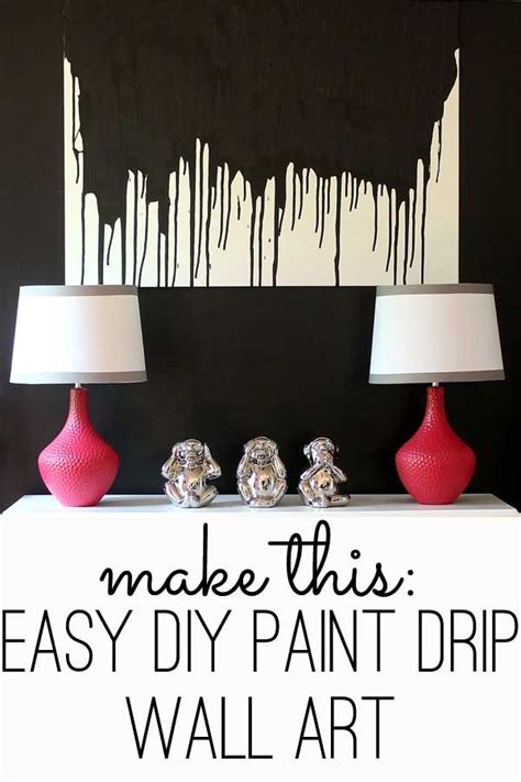 Make This Easy Diy Paint Drip Wall Art Modern Wall Art