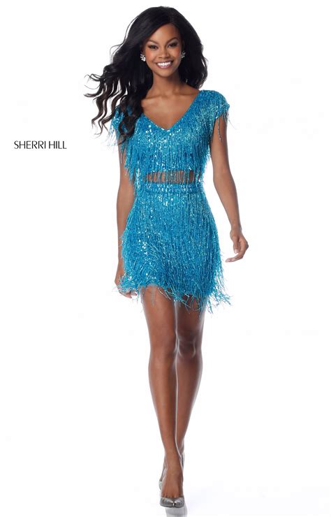 Sherri Hill 51781 Short Fringe 2 Piece Prom Dress