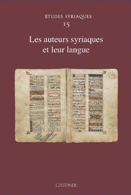 Collection Études Syriaques Site de sesetudessyriaques