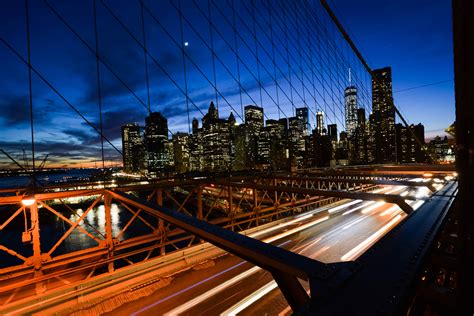 Free Images Light Sunset Bridge Skyline Night Sunlight City